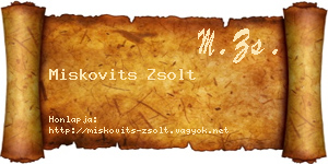Miskovits Zsolt névjegykártya